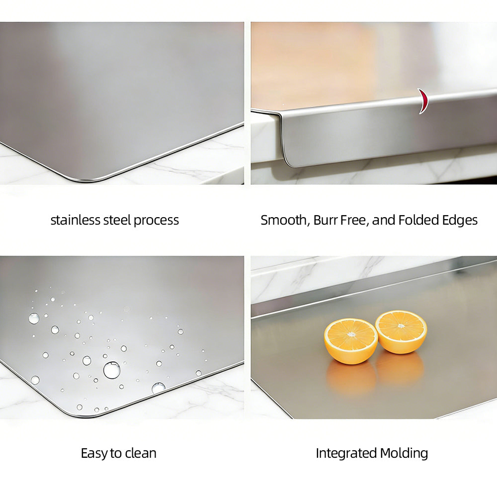 Stainless Steel Cutting Boards for Kitchen, Kneading Cutting Board Mats, Metal Cutting Board for Meat, Fruits, Vegetables, Bread, and Baking Small Cutting Boards