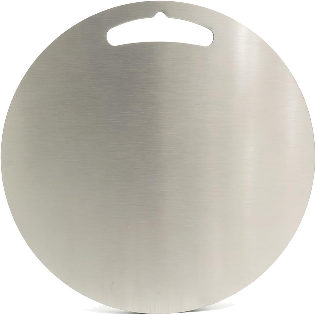 304 stainless steel cutting board mat, heavy-duty solid round double-sided metal chopping board. Non-stick, dishwasher safe. For meat, vegetables, bread, dough kneading