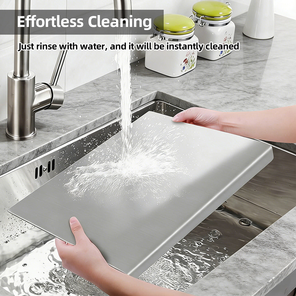 Stainless Steel Cutting Boards for Kitchen, Kneading Cutting Board Mats, Metal Cutting Board for Meat, Fruits, Vegetables, Bread, and Baking Small Cutting Boards
