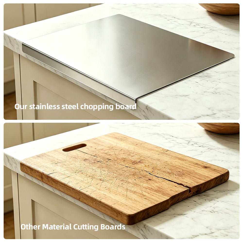 Stainless Steel Cutting Boards for Kitchen, Kneading Cutting Board Mats, Metal Cutting Board for Meat, Fruits, Vegetables, Bread, and Baking Small Cutting Boards