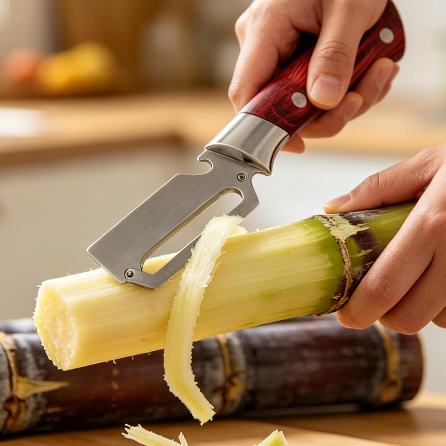 Vegetable Peeler with Stainless Steel Blade & Bottle Opener, Multi‑Use Fruit and Potato Peeler for Apples, Potatoes, Carrots, Pumpkin & Zucchini – Easy Grip Kitchen Tool (Silver/1 piece)