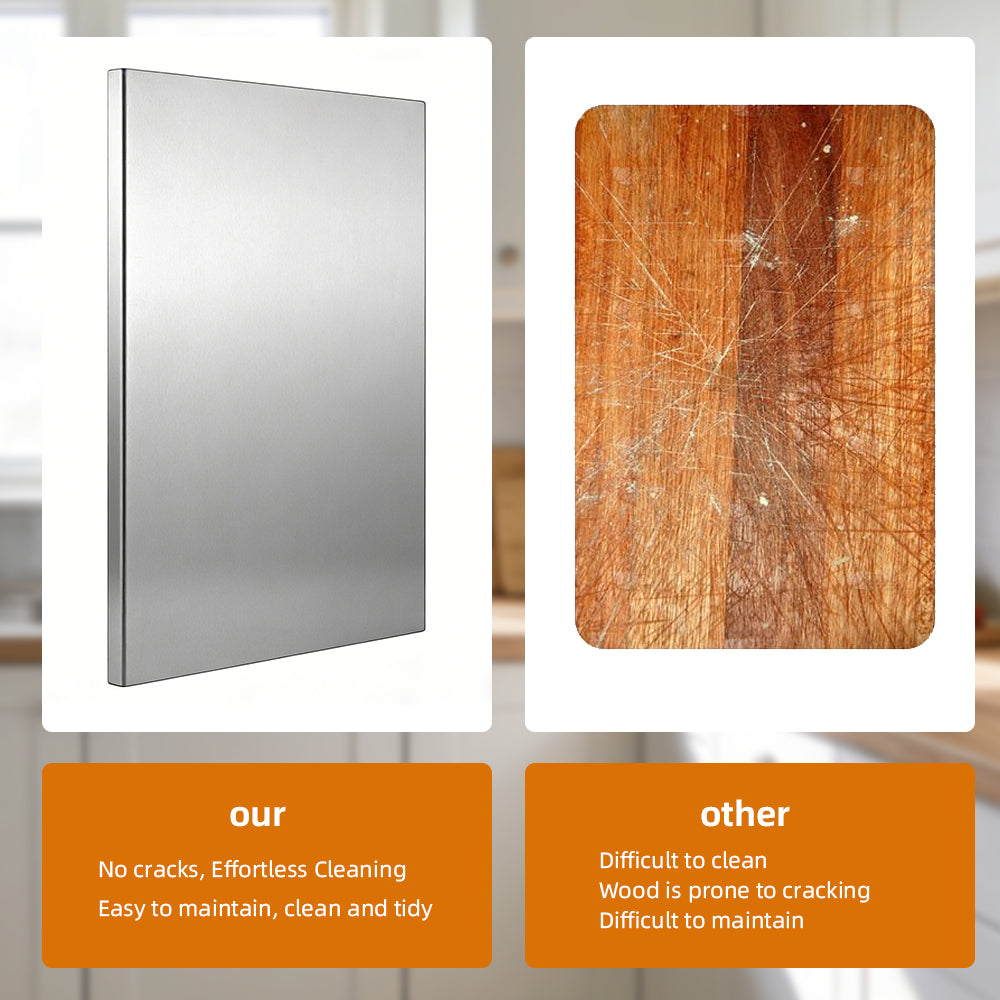 Stainless Steel Cutting Boards for Kitchen, Kneading Cutting Board Mats, Metal Cutting Board for Meat, Fruits, Vegetables, Bread, and Baking Small Cutting Boards